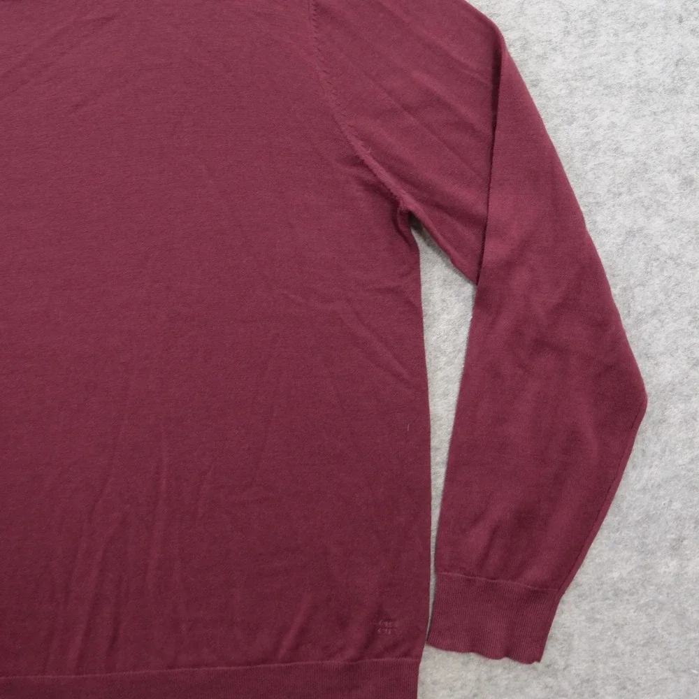 Banana Republic Sweater Mens Extra Large Red Crew Neck Merino Wool Pullover
